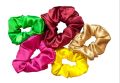 Set Of 5 Different Shades Of Silk Scrunchies. 