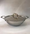 Premium Quality Triply Stainless Steel Kadai With Lid. 