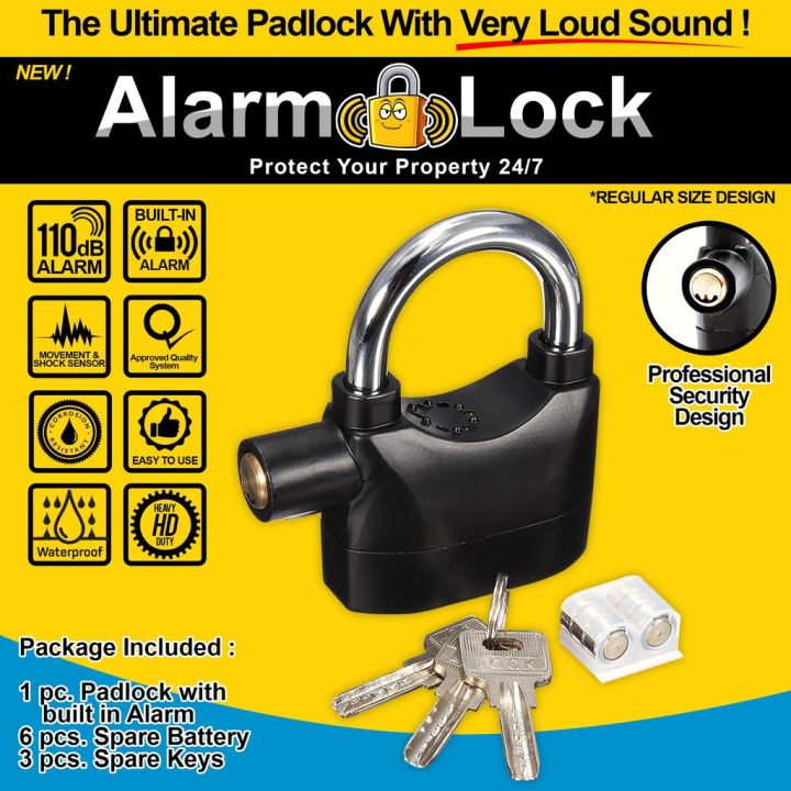 Heavy Duty Security Siren Alarm Lock System 110db