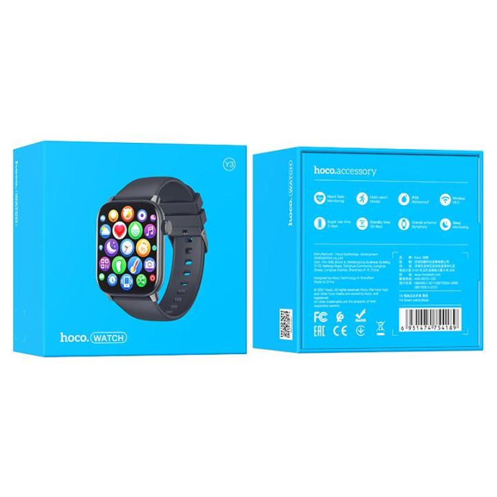 Hoco%20Y3%201.69%20inch%20Full%20Touch%20Smart%20Watch%20IP68%20Waterproof%20Bluetooth%205.0%20-%20Image%205