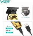 VGR 904 Electric Hair Clipper Professional Rechargeable Personal Care Barber Trimmer For Men Shaver LCD Metal Clippers. 