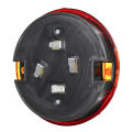 Rear Tail Light Round Hamburger LED For Lamp Lorry Truck Car Van Trailer 24V Red & White. 