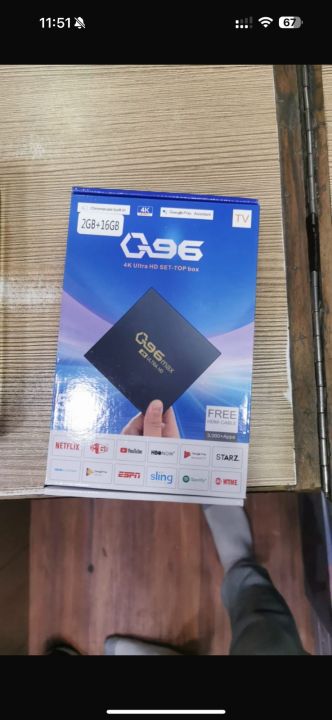 G96 max Android 10 Smart TV Box 2GB Ram 16GB Rom 4K WiFi, MiraCast Original