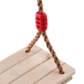 Wooden Hanging Swings Seat with Length Adjustable Rope Swing Seat Replacement Swing Set Accessories. 