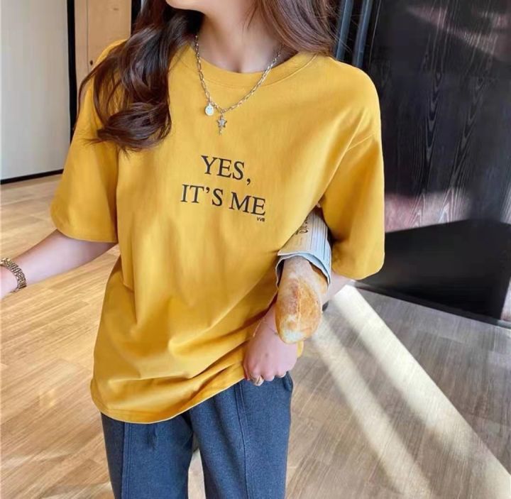 T-Shirt%20For%20Women%20Summer%20Cotton%20Oversized%20Casual%20Round%20Neck%20Half%20Sleeve%20Style%20Multiple%20Color%20-%20Image%202