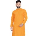 Yellow Cotton Pandit Kurta For Pooja Brataband For Men (Kurta Only) - Fashion | Kurtha For Men | Men'S Wear. 