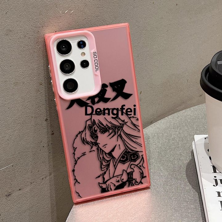 NEW%20Dengfei%20New%20style%20Inuyasha%20Japanese%20Anime%20Phone%20Case%20For%20Samsung%20S24%20S23%20S22%20S21%20Note%20S20%20FE%20Ultra%20Plus%20Colored%20Silver%20Plated%20Inside%20Cover%20-%20Image%204