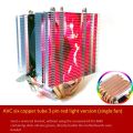 CPU Cooler Fan Cooling for AMD 1155 1366 General 6 Heat Pipe CPU Fan Temperature Control 3-Pin Single Wind Streamer Red. 