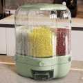 Grain Dispenser Rotating, Dry Food Dispenser with Six Grids Small size. 