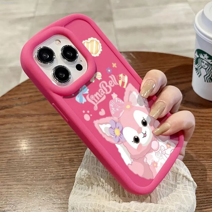Uonevic K Pink Girl Back Cover Y2AX Cute Cartoon 12 Pro15 14 for iPho Fifty percent discount Disney Stellalou Cute Phone Case Shi ne 16 13 11 Max XR XS M