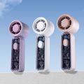 Low Noise Digital Display Refrigeration Electric Fan Ice Cool Function High Wind Speed Personal Cooling Fan Quiet Operation 100Gears Adjustable Small Air Cooler Indoor Outdoor Use. 