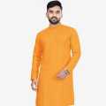 Yellow Cotton Pandit Kurta For Pooja Brataband For Men (Kurta Only) - Fashion | Kurtha For Men | Men'S Wear. 