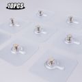 Portable Transparent Strong Adhesion Wall Door Storage Hanging Hook/ Durable Non Punching Screw Sticker Hook/ Invisible Waterproof Adhesive Hook. 