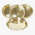 Brass Thaal/Plate (Hati-Paila Thaal) 10.4 inchs (Set of 4 Thaal) | Shiva Metal Udhyog. 