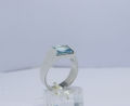 Silver Blue Topaz Ring. 