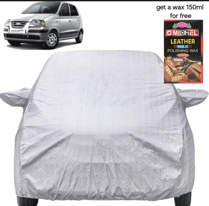Hyundai Santro / I10 / Alto/ Eon/ Astar/ Wagon R/ Kwid / Alto 800 || Car Body Cover Double Layered Waterproof Car Body cover || Get Wax 150ML for free