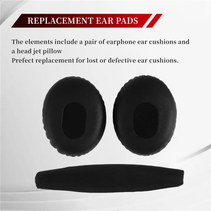 ARELENE%20A%20pair%20of%20black%20ear%20cushions%20with%20pad%20for%20QC3%20Quiet%20Comfort%203%20headphones%20-%20Image%204