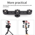 OYPFXMI 1/4 Screw Hole Cold Shoe Bracket Vlog Expansion Bracket 3 Hot Shoe Adapter ,for Camera Tripod Cell Phone Clip. 