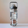 2 Liter Water Bottle With Straw Portable Travel Bottles Fitness Motivational Big Gym Bottle. 