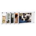 5pcs Gift Acrylic Fridge Magnetic Photo Frame Transparent Double Sided Card Display Frame Reusable Wide Use Refrigerator Magnet Picture Frame for Instant Photo. 