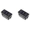 OYPFXMI 2X Power Window Regulator Control Switch Button 6552.V0 6552.V1 for 106 1991-2003 405 1987-1996 6 Pins-. 