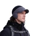 Fashion Ear Protection Men Knitted Cap Knit Wool Casual Beanies Hat Short Brim Keep Warm Ski Earflap Hat Cycling. 