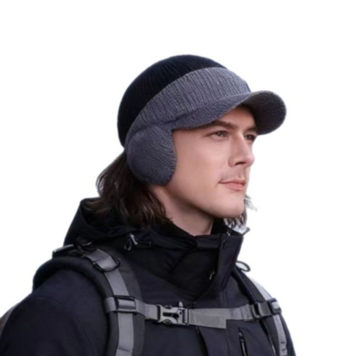 Fashion%20Ear%20Protection%20Men%20Knitted%20Cap%20Knit%20Wool%20Casual%20Beanies%20Hat%20Short%20Brim%20Keep%20Warm%20Ski%20Earflap%20Hat%20Cycling%20-%20Image%205