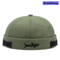 Anedshaop Vintage Brimless Hat Breathable Shark Beanie Hat Cotton Retro Men Original Adjustable Docker Cap Literary Sailor Cap Women Hip Hop Hat. 
