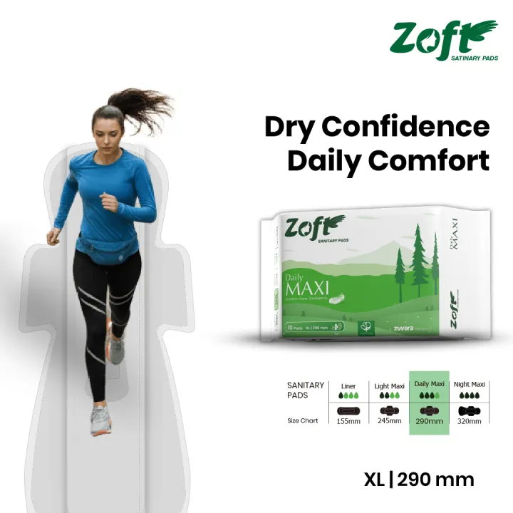 Zoft%20Daily%20Maxi%20Sanitary%20Pads%20-%20XL%20-%20290%20mm%20(Pack%20of%2010)%20-%20Image%202