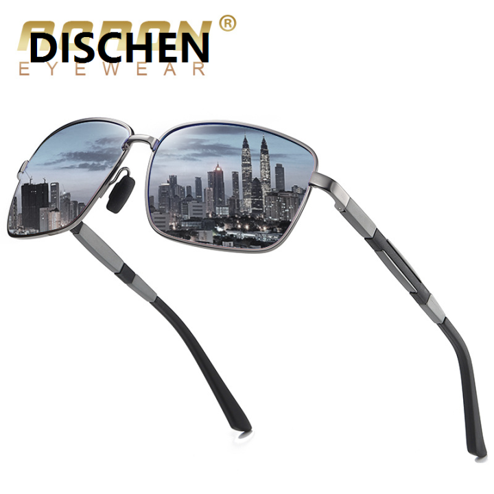 DISCHEN New style AORON New Mens Polarized Sunglasses Driver Driving Sun Glasses Classic Fashion Square Sunglasses High Quality UV400