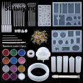 Sutuiying Original Special Offer A SET Epoxy Resin Mold Kits Silicone Epoxy Mold Set Jewelry Casting Tools Earring findings for epoxy Jewelry Making Supplies DIY. 