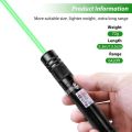 Rechargeable Green Laser Pointer Flashlight | Long Range High Power Laser Pen with 5 Pattern Heads | Pet Training & Presentation Tool. 