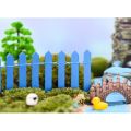 2Pcs Wooden Fencing Wood Barrier DIY Mini Landscape Fairy Garden Figurines Miniatures Accessories Handmade Green. 