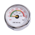 1 PCS 1/8NPT Thread Back Axial Connection Gas Pressure Gauge 33mm 6000Psi/400Bar. 