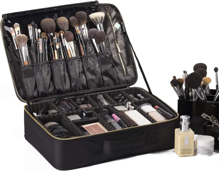 Cosmetic%20Bag,%20Portable%20Travel%20Makeup%20Case,%20Large%20Professional%20Makeup%20Brush%20Makeup%20Supplies%20Storage%20Box,%20Black%20-%20Image%206