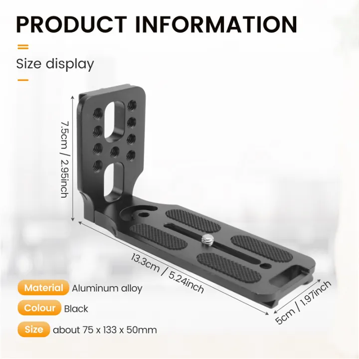 Fullhaodd%20DSLR%20Camera%20L%20Bracket%20Vertical%20Horizontal%20Switching%20Tripod%20Quick%20Release%20Plate%20for%20-%20Image%202
