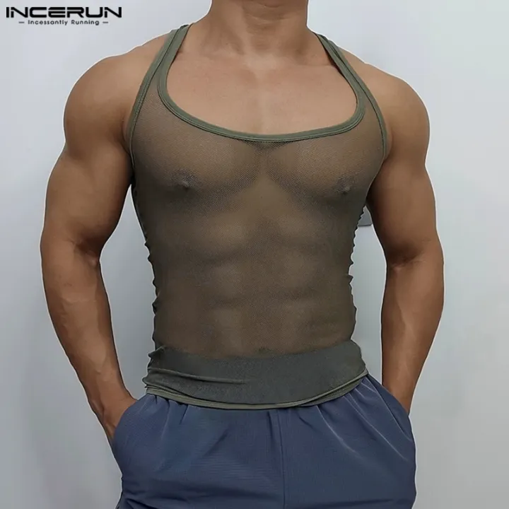 INCERUN%20Men's%20Gym%20Tank%20Sando%20Singlet%20Sporty%20Casual%20Mesh%20See%20Through%20Breathable%20Male%20Hollowed%20Sleeveless%20Quick%20Drying%20Vests%20(Western%20Style)%20#241223%20-%20Image%203