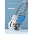 Portable Neck Fan Semiconductor Refrigeration Cooling USB Rechargeable Quiet Mini Fan Air Cooler Summer-Pink. 