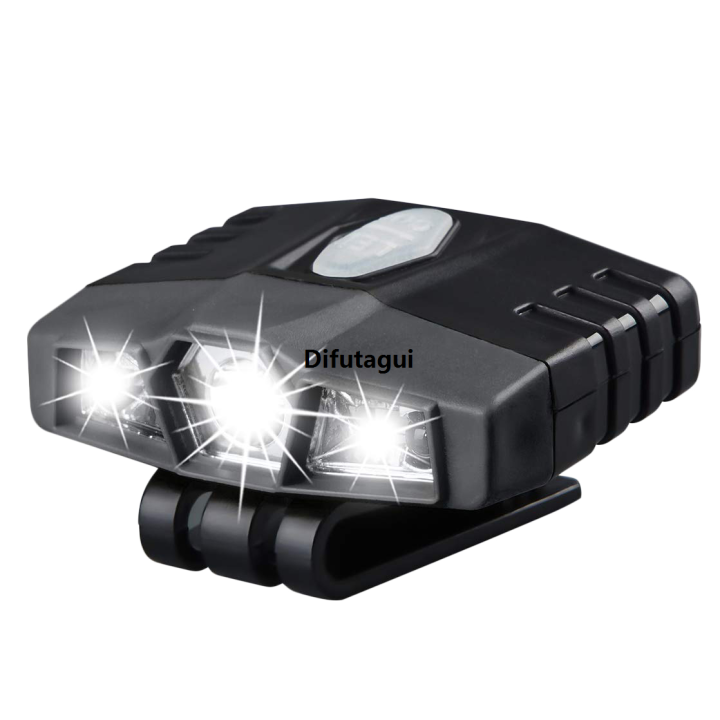 Difutagui 【DIV MALL】Ultra Bright Hands-Free Led Clip Hat Light - Rechargeable 150 Lightweight Original Spotlight Waterproof Cap Light Flashlight head Light For Fishing Camping Cycling