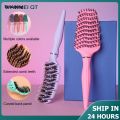 Sutuiying 1pcs Bristle Nylon Hair Brush Girls Hair Scalp Massage Comb Women Portable Wet Curly Detangle Hair Brush for Salon Hairdressing Styling T. 