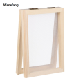 Wenefang Multi-size Natural Paper Making Mould Frame DIY Papermaking Wooden Mesh Mold Learning Paper Making Screen Wood Handcrafts Tool. 