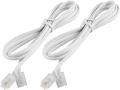 Telephone Wire 1.5 Meter Extension Line Cord Cable Wire, Land Phone line, White. 
