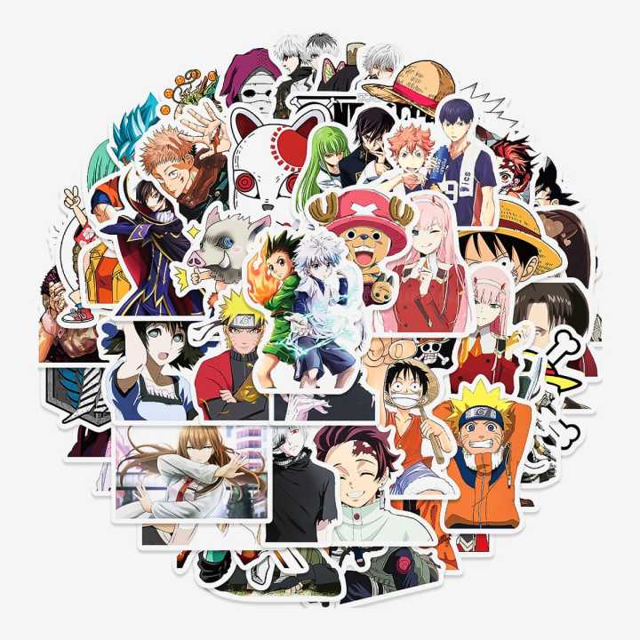 Artsy Home 25/50pcs Anime Pack Classic Comic Cartoon Stickers for Laptop Phone Case