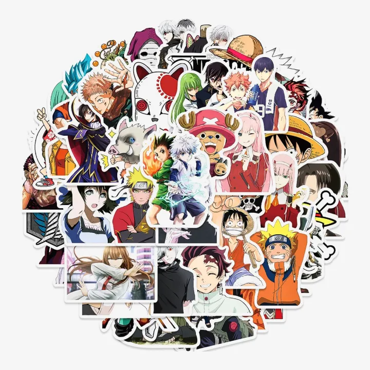 Artsy Home 25/50pcs Anime Pack Classic Comic Cartoon Stickers for Laptop Phone Case
