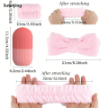 Sutuiying 4pcs/Set - 1pc Silicone Face Ice Pack, 1pc Face Wash Makeup Headband, Luxury 2pcs Wristbands. Ice Roller for Face, Eye Neck, Massager. 