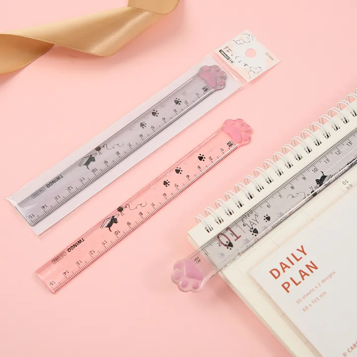 Claw Ruler 15 cm Kawaii cat claw Plastic Ruler Multifunction DIY Drawing Tools ...