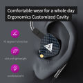 Wiresto QKZ VK4 In Ear Earphone Stereo Headphone Sport Wired Earbuds HiFi Heavy Bass Sound Noise Isolating Headset with Microphone with Free Case Box. 