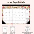 Practical 2027 Wall Calendar with Hanging Hole 18 Months Floral Wall Calendar To Do List Portable Calendar Planner Agenda Organizer. 