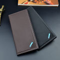 New Keluarga Korean New Fashion Design Men Leather Long Wallet, Extra Capacity Leather Bifold Wallet For Mens Slim Front Pocket With Cash Spot. 