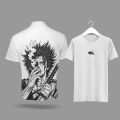 Anime Yami Sukehiro Graphic Print White T-Shirt for Men – Black Clover Back Print. 